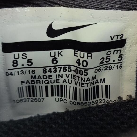 Nike Lunarepic Flyknit Black Blue Low Athletic Running Shoes Women Size 8.5 - Picture 7 of 8